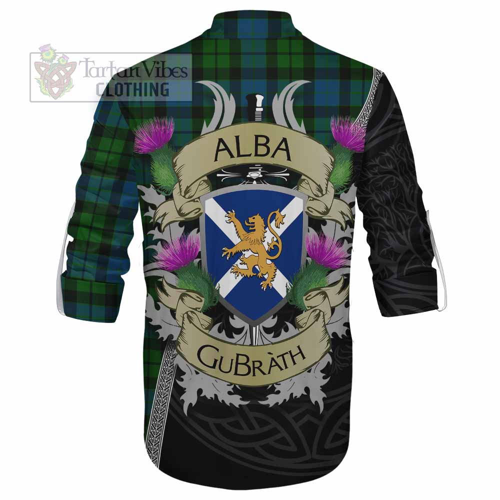 Tartan Vibes Clothing MacKay (McKay) Tartan Family Crest Ghillie Kilt Shirt Lion Rampant Royal Thistle Shield Celtic Inspired