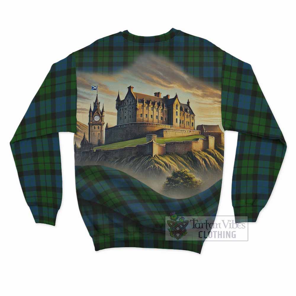 Tartan Vibes Clothing MacKay (McKay) Tartan Family Crest Sweatshirt with Scottish Ancient Castle Style