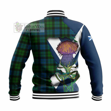 MacKay (McKay) Tartan Family Crest Baseball Jacket Scottish Thistle Celtic Inspired