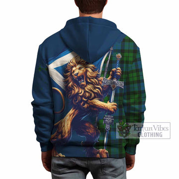 MacKendrick (McKendrick) Tartan Family Crest Hoodie with Scottish Majestic Lion - Tartan Vibes Clothing