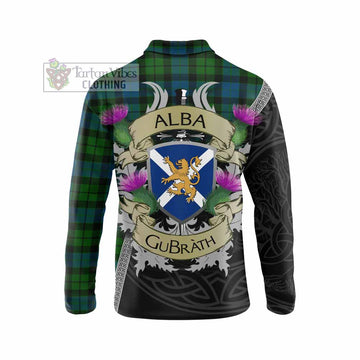 MacKay (McKay) Tartan Family Crest Long Sleeve Polo Shirt Lion Rampant Royal Thistle Shield Celtic Inspired