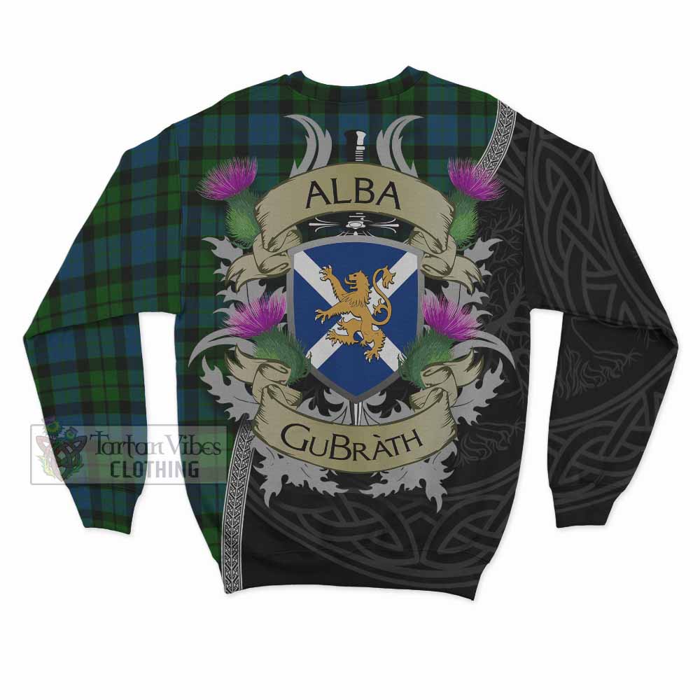 Tartan Vibes Clothing MacKay (McKay) Tartan Family Crest Sweatshirt Lion Rampant Royal Thistle Shield Celtic Inspired