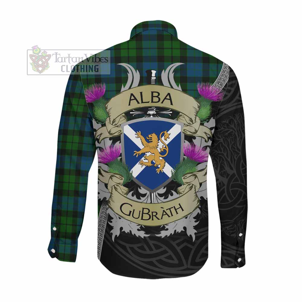 Tartan Vibes Clothing MacKay (McKay) Tartan Family Crest Long Sleeve Button Shirt Lion Rampant Royal Thistle Shield Celtic Inspired
