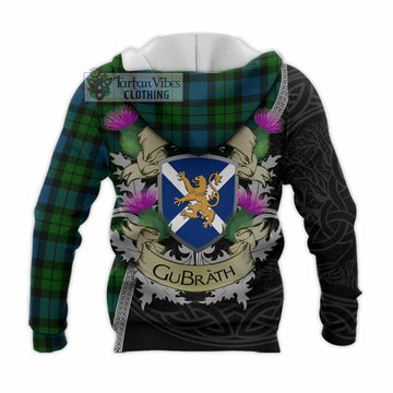 MacKay (McKay) Tartan Family Crest Knitted Hoodie Lion Rampant Royal Thistle Shield Celtic Inspired