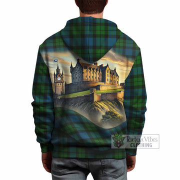 Tartan Vibes Clothing MacKay (McKay) Tartan Family Crest Hoodie with Scottish Ancient Castle Style
