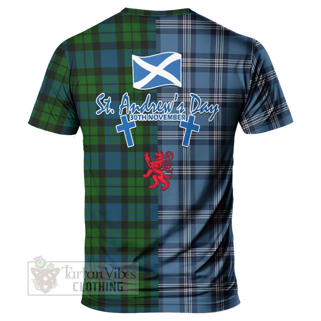 Tartan Vibes Clothing MacKay (McKay) Tartan T-Shirt Happy St. Andrew's Day Half Tartan Style