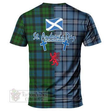Tartan Vibes Clothing MacKay (McKay) Tartan T-Shirt Happy St. Andrew's Day Half Tartan Style