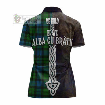 MacKay (McKay) Tartan Family Crest Women's Polo Shirt Alba Gu Brath Be Brave Lion Ancient Style