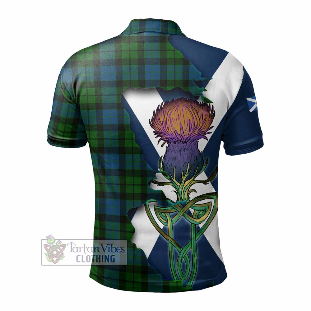 Tartan Vibes Clothing MacKay (McKay) Tartan Family Crest Polo Shirt Scottish Thistle Celtic Inspired