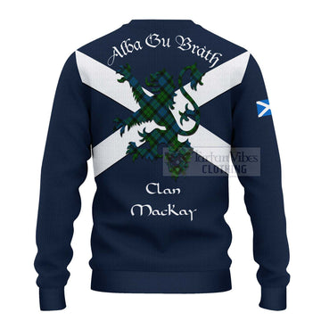 Tartan Vibes Clothing MacKay (McKay) Tartan Lion Rampant Knitted Sweater – Proudly Display Your Heritage with Alba Gu Brath and Clan Name