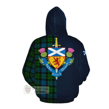 MacKay (McKay) Tartan Cotton Hoodie Alba with Scottish Lion Royal Arm Half Style