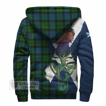 MacKay (McKay) Tartan Family Crest Sherpa Hoodie Scottish Thistle Celtic Inspired