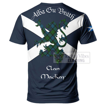 Tartan Vibes Clothing MacKay (McKay) Tartan Lion Rampant T-Shirt – Proudly Display Your Heritage with Alba Gu Brath and Clan Name