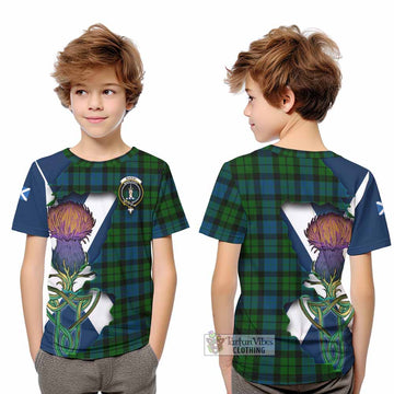 MacKay (McKay) Tartan Family Crest Kid T-Shirt Scottish Thistle Celtic Inspired
