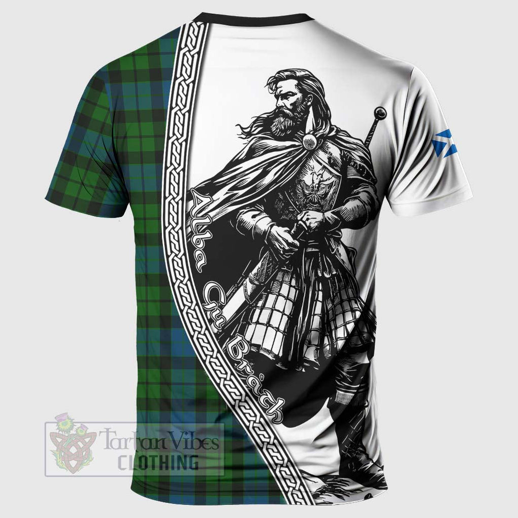 Tartan Vibes Clothing MacKay (McKay) Tartan Clan Crest T-Shirt with Highlander Warrior Celtic Style