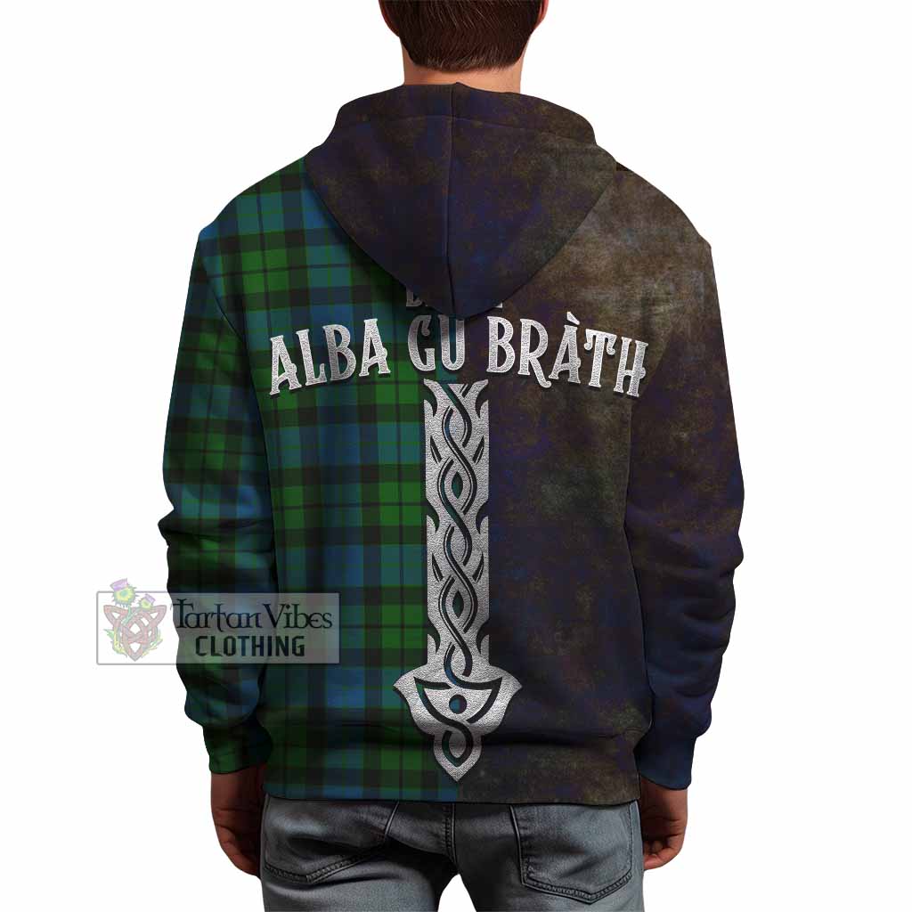 Tartan Vibes Clothing MacKay (McKay) Tartan Family Crest Hoodie Alba Gu Brath Be Brave Lion Ancient Style