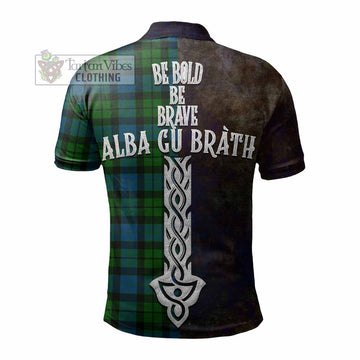 MacKay (McKay) Tartan Family Crest Polo Shirt Alba Gu Brath Be Brave Lion Ancient Style