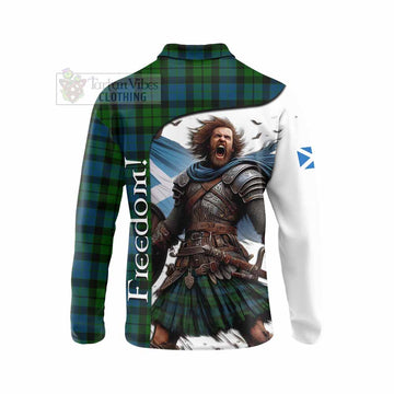 MacKay (McKay) Crest Tartan Long Sleeve Polo Shirt Inspired by the Freedom of Scottish Warrior