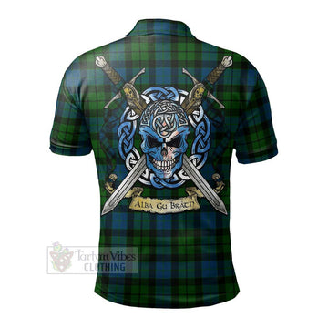 MacKay (McKay) Tartan Polo Shirt with Family Crest Celtic Skull Style