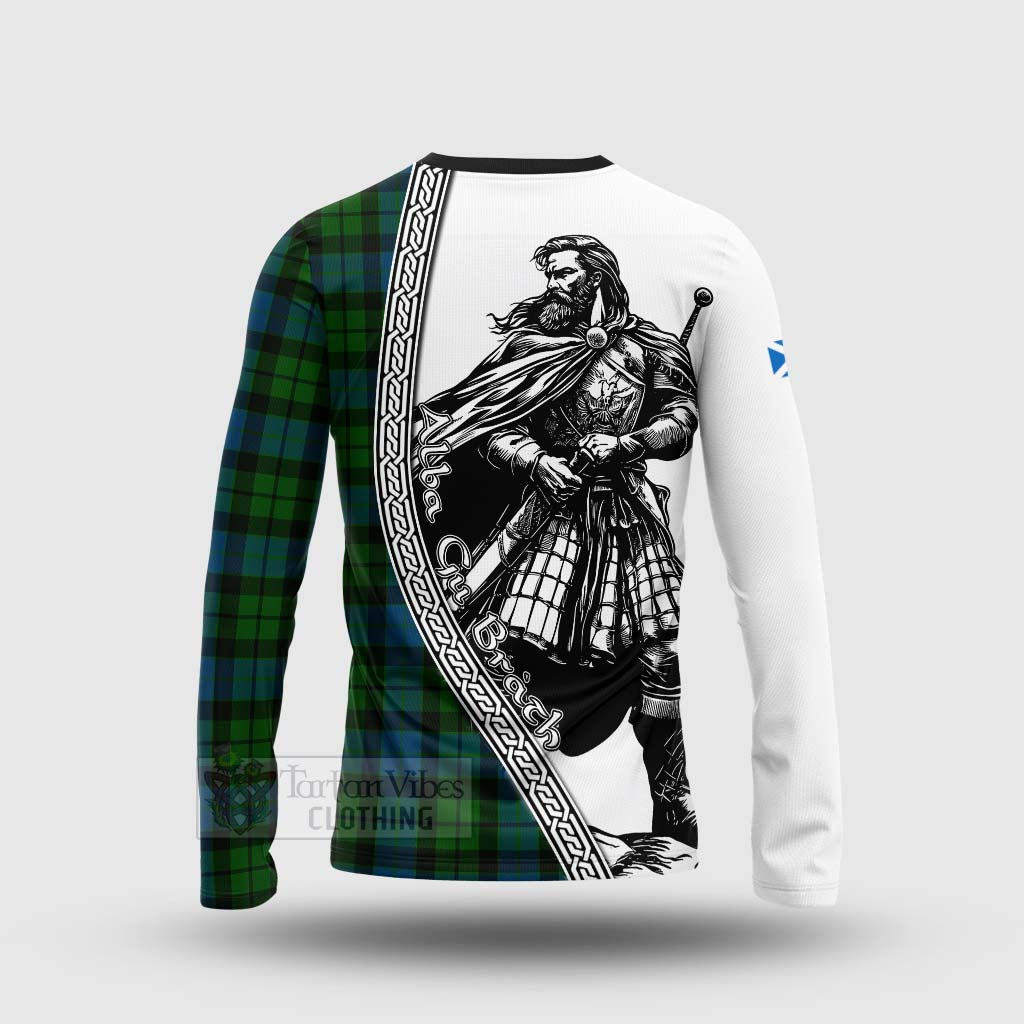 Tartan Vibes Clothing MacKay (McKay) Tartan Clan Crest Long Sleeve T-Shirt with Highlander Warrior Celtic Style