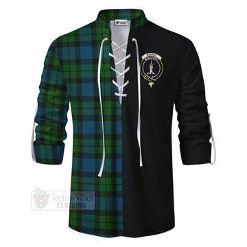 Tartan Vibes Clothing MacKay (McKay) Tartan Ghillie Kilt Shirt with Family Crest and Half Of Me Style