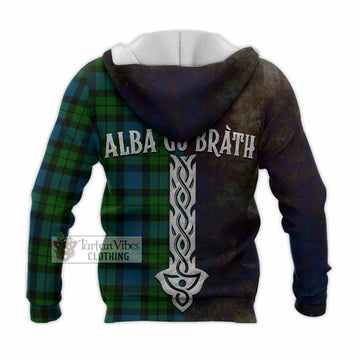 MacKay (McKay) Tartan Family Crest Knitted Hoodie Alba Gu Brath Be Brave Lion Ancient Style