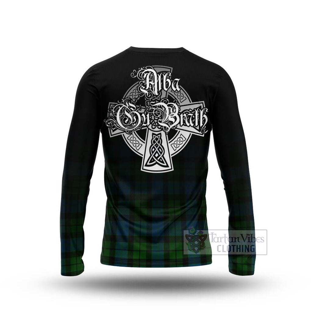 Tartan Vibes Clothing MacKay (McKay) Tartan Long Sleeve T-Shirt Featuring Alba Gu Brath Family Crest Celtic Inspired