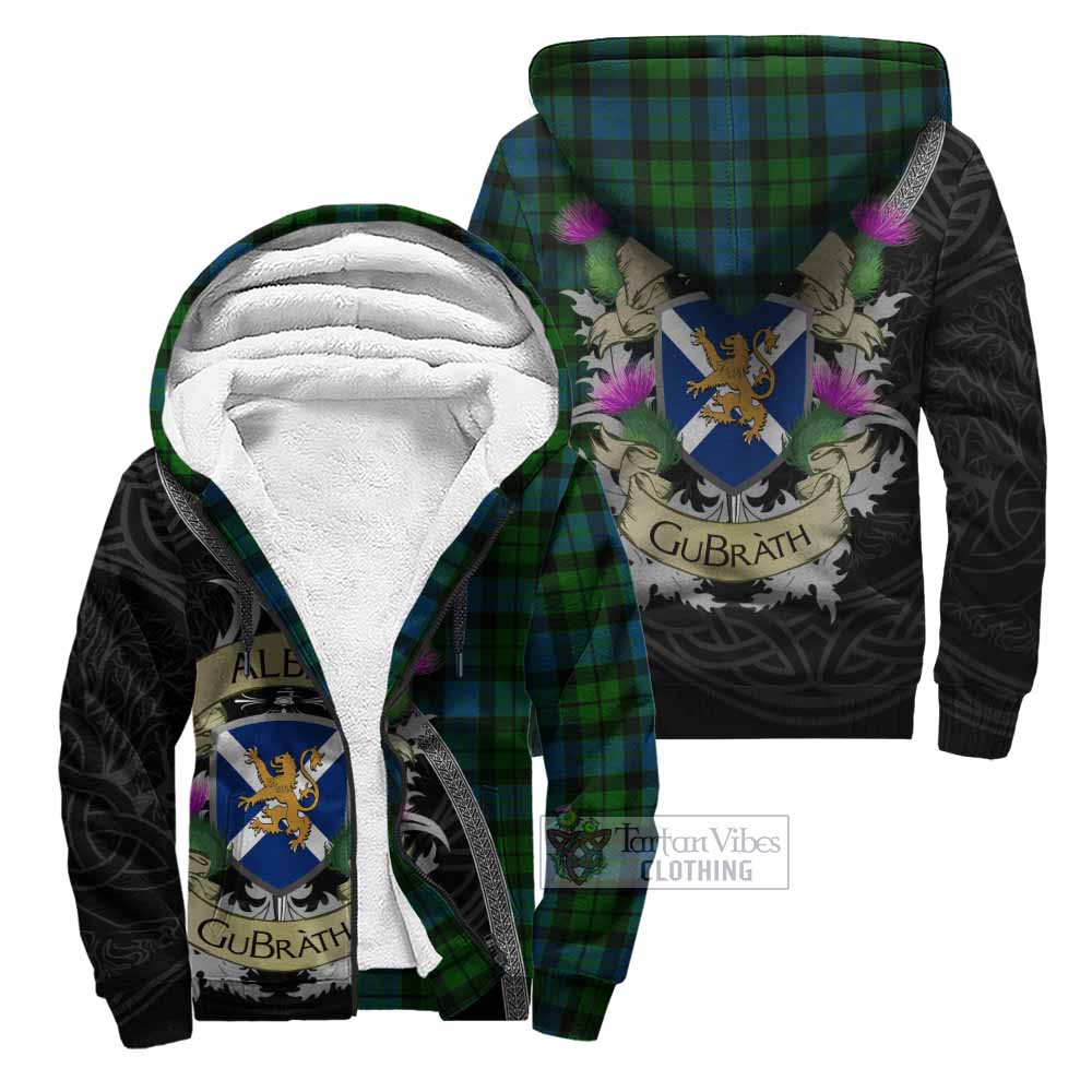 Tartan Vibes Clothing MacKay (McKay) Tartan Family Crest Sherpa Hoodie Lion Rampant Royal Thistle Shield Celtic Inspired