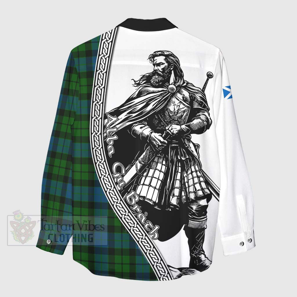 Tartan Vibes Clothing MacKay (McKay) Tartan Clan Crest Women's Casual Shirt with Highlander Warrior Celtic Style
