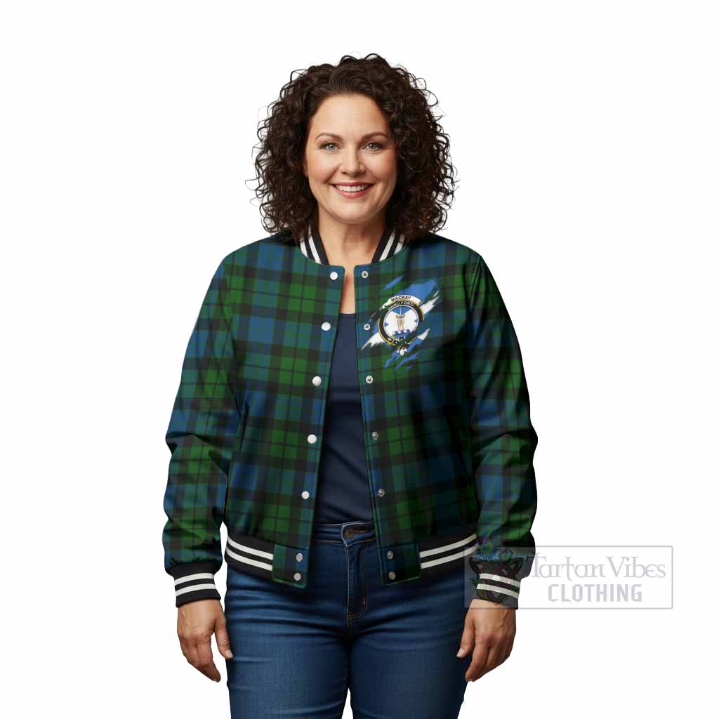 MacKay (McKay) Clan Crest In Me Tartan Baseball Jacket Scotland Flag Style