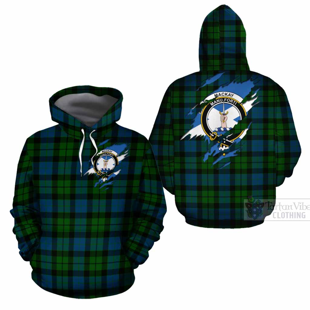 MacKay (McKay) Clan Crest In Me Tartan Cotton Hoodie Scotland Flag Style