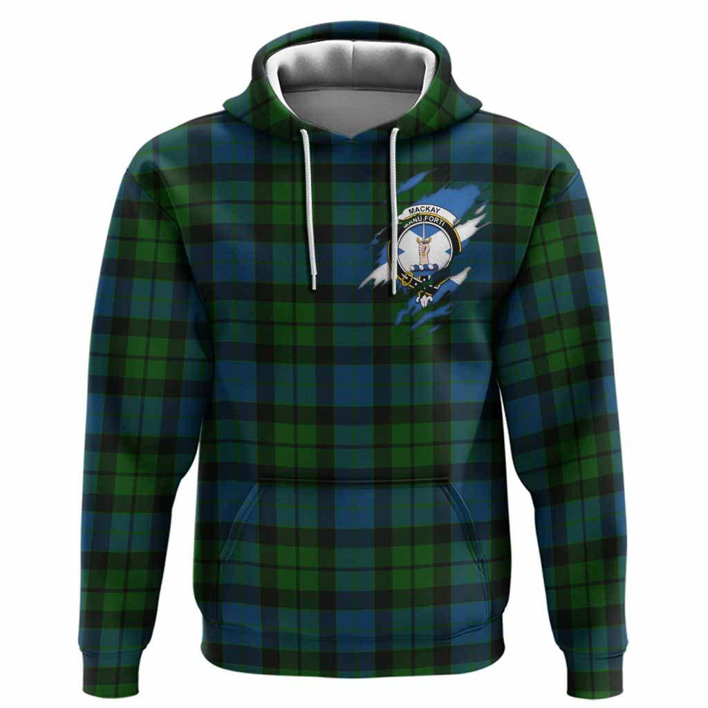 MacKay (McKay) Clan Crest In Me Tartan Hoodie Scotland Flag Style