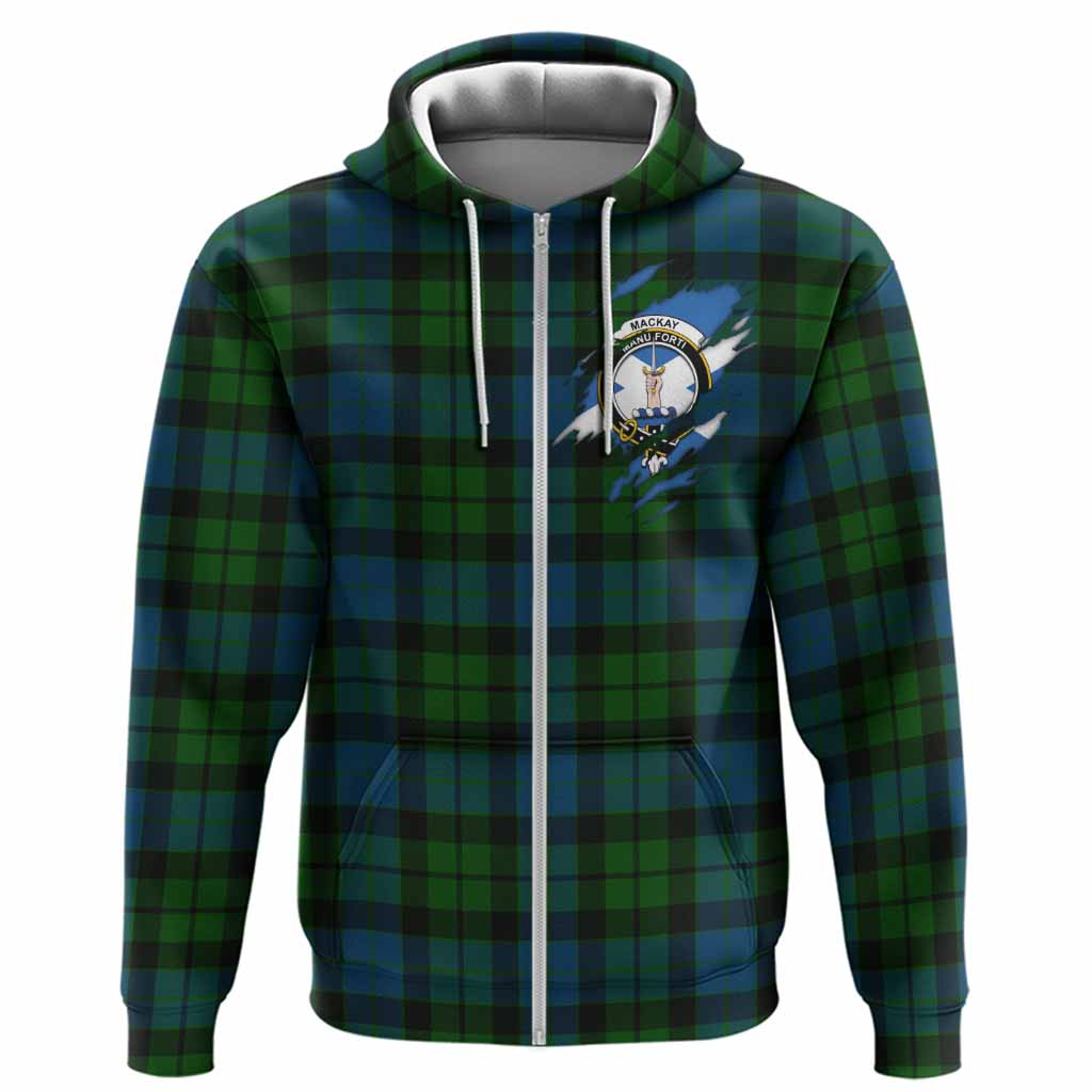 MacKay (McKay) Clan Crest In Me Tartan Hoodie Scotland Flag Style