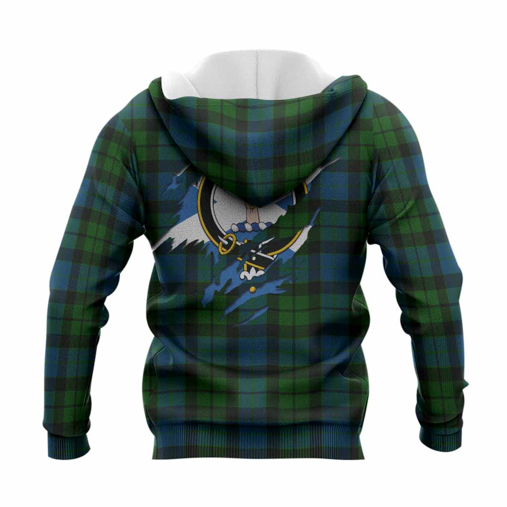 MacKay (McKay) Clan Crest In Me Tartan Knitted Hoodie Scotland Flag Style
