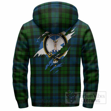 MacKay (McKay) Clan Crest In Me Tartan Sherpa Hoodie Scotland Flag Style