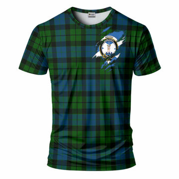 MacKay (McKay) Clan Crest In Me Tartan T-Shirt Scotland Flag Style