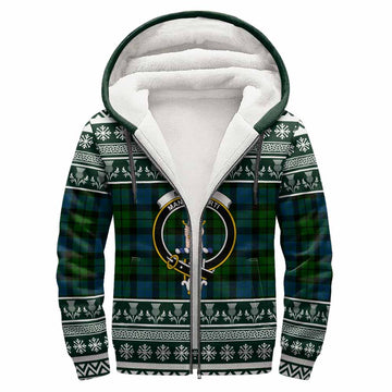MacKay (McKay) Clan Tartan Christmas Fleece Hoodie with Family Crest