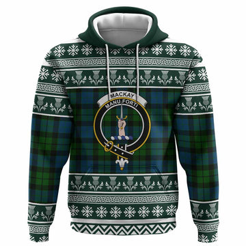 MacKay (McKay) Clan Tartan Christmas Hoodie with Family Crest
