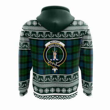 MacKay (McKay) Clan Tartan Christmas Hoodie with Family Crest