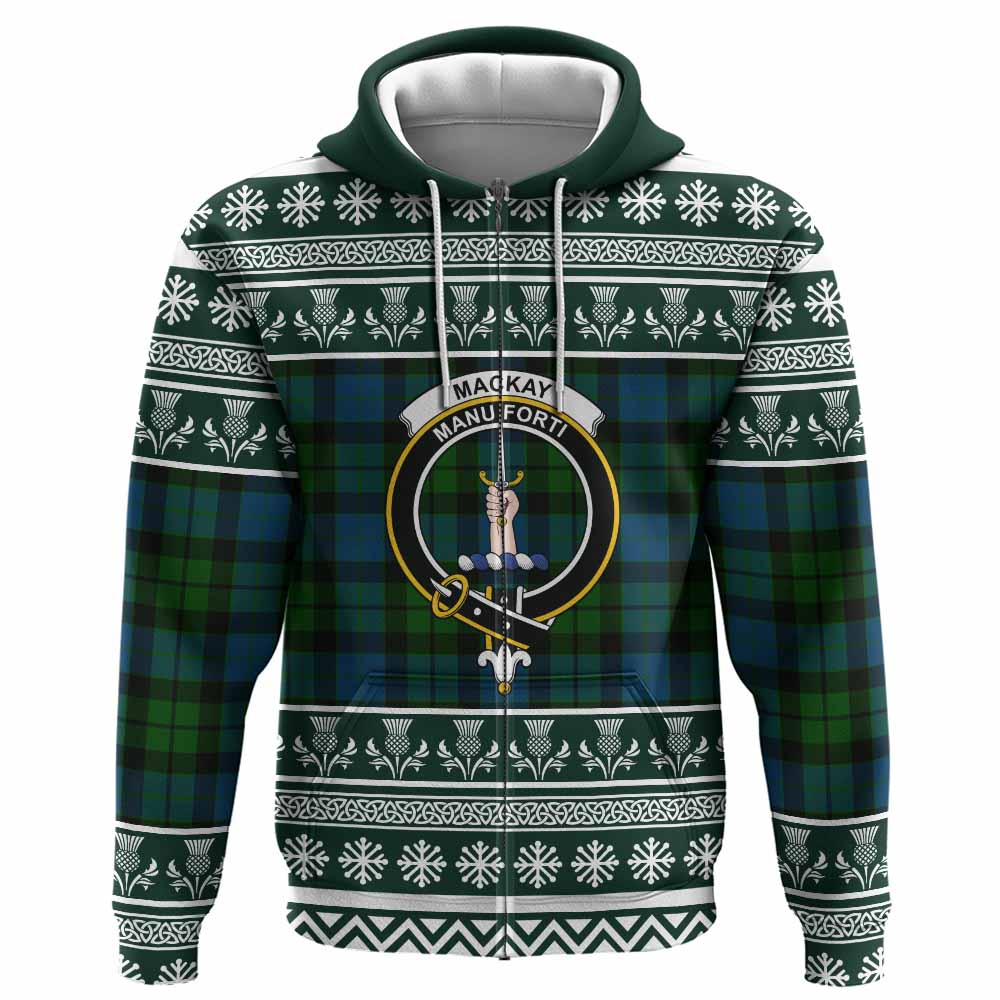 MacKay (McKay) Clan Tartan Christmas Hoodie with Family Crest - Tartan Vibes Clothing