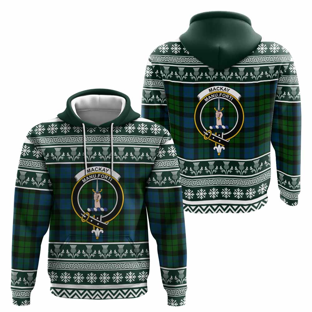 MacKay (McKay) Clan Tartan Christmas Hoodie with Family Crest - Tartan Vibes Clothing
