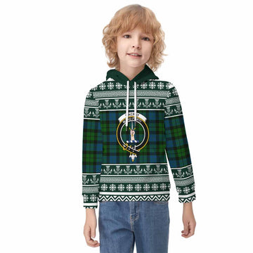 MacKay (McKay) Clan Tartan Christmas Kid Hoodie with Family Crest