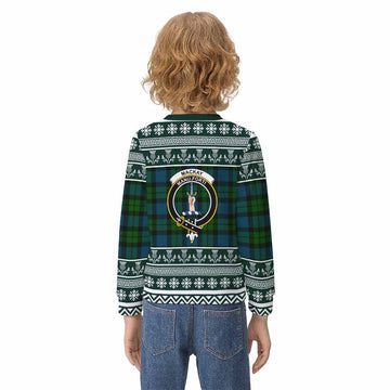 MacKay (McKay) Clan Tartan Christmas Kid Ugly Sweatshirt with Family Crest