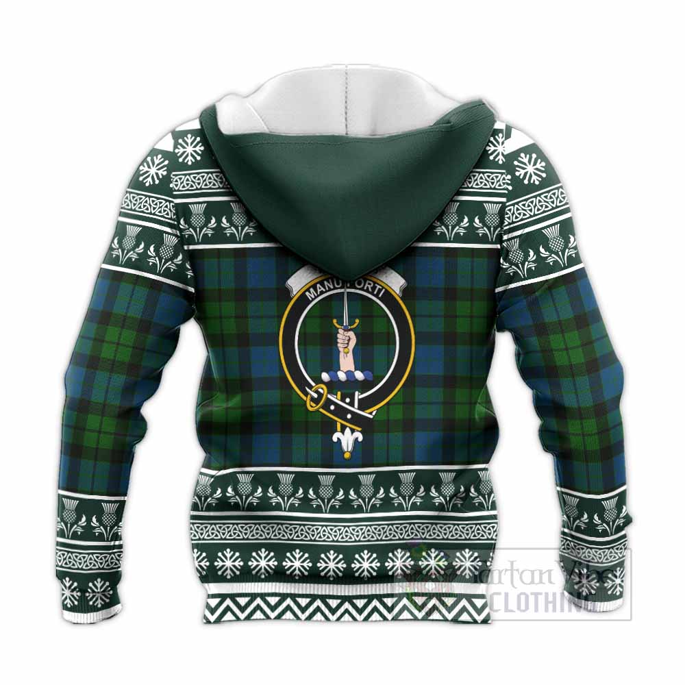 MacKay (McKay) Clan Tartan Christmas Knitted Hoodie with Family Crest - Tartan Vibes Clothing