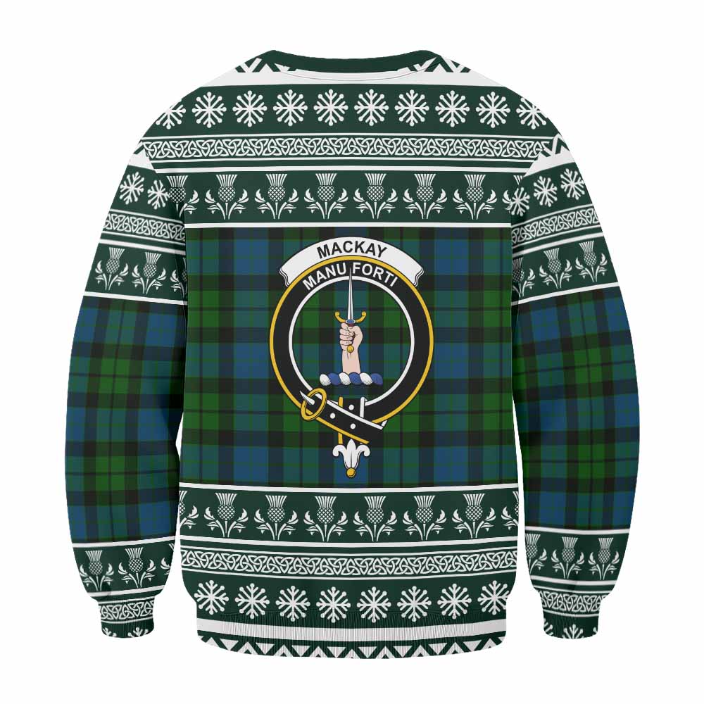 MacKay (McKay) Clan Tartan Christmas Sweatshirt with Family Crest - Tartan Vibes Clothing