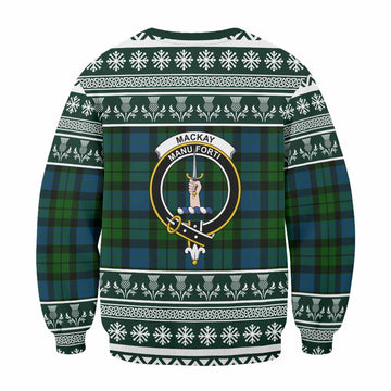 MacKay (McKay) Clan Tartan Christmas Sweatshirt with Family Crest
