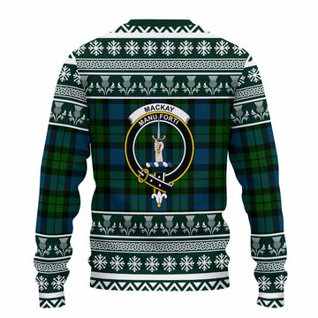MacKay (McKay) Clan Tartan Christmas Ugly Sweater with Family Crest