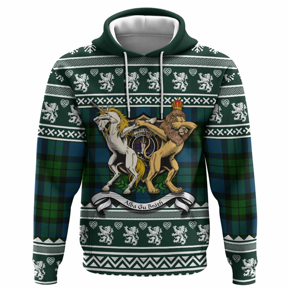 MacKay (McKay) Clan Tartan Crest Christmas Hoodie Coat of Arms Funny Style - Tartan Vibes Clothing