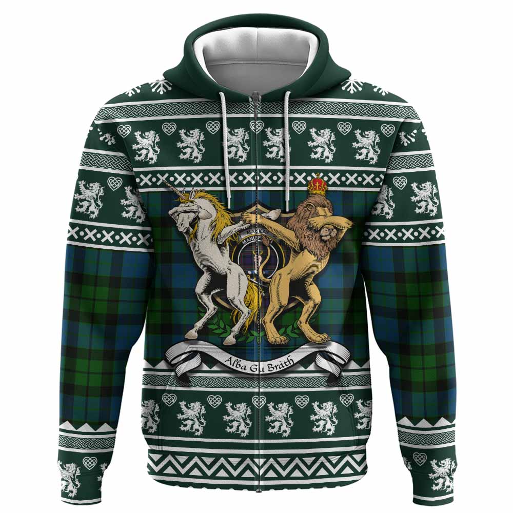 MacKay (McKay) Clan Tartan Crest Christmas Hoodie Coat of Arms Funny Style - Tartan Vibes Clothing