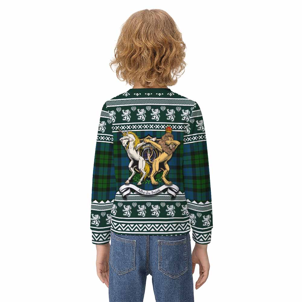 MacKay (McKay) Clan Tartan Crest Christmas Kid Ugly Sweatshirt Coat of Arms Funny Style - Tartan Vibes Clothing